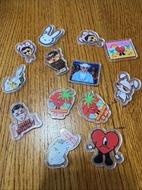 Lot of 12 Bad Bunny 1 inch Acrylics